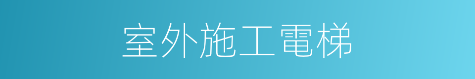 室外施工電梯的同義詞