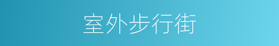 室外步行街的同义词