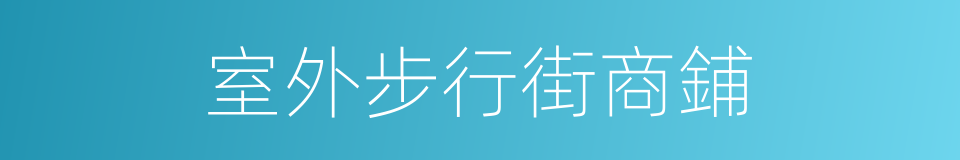 室外步行街商鋪的同義詞