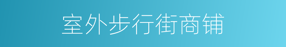 室外步行街商铺的同义词