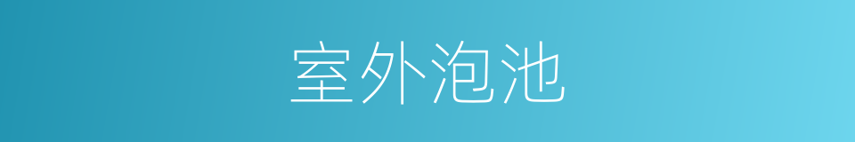 室外泡池的同义词