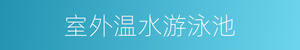 室外温水游泳池的同义词