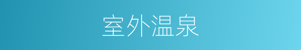 室外温泉的同义词