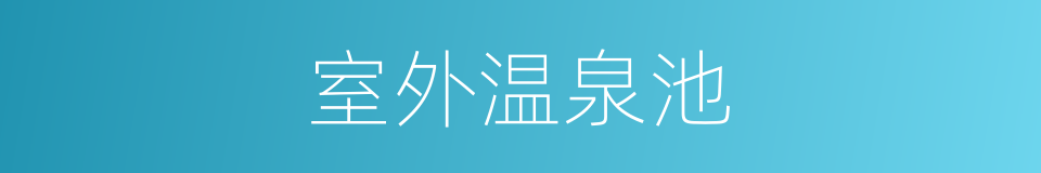 室外温泉池的同义词