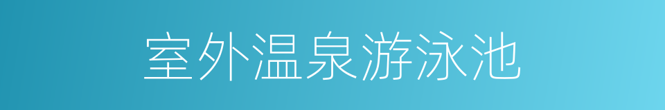 室外温泉游泳池的同义词