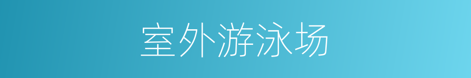 室外游泳场的同义词