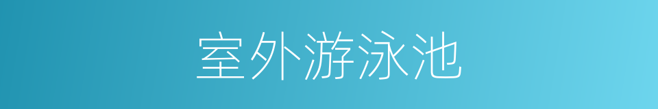 室外游泳池的同义词