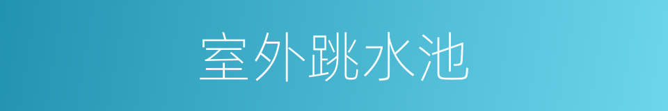 室外跳水池的同义词