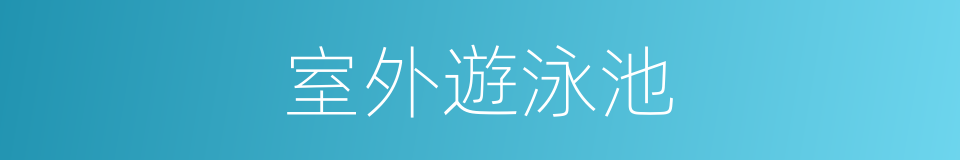 室外遊泳池的同義詞