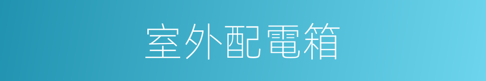 室外配電箱的同義詞