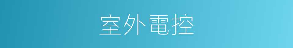 室外電控的同義詞