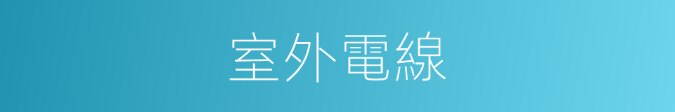 室外電線的同義詞