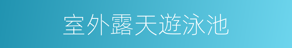 室外露天遊泳池的同義詞