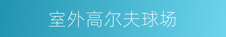 室外高尔夫球场的同义词