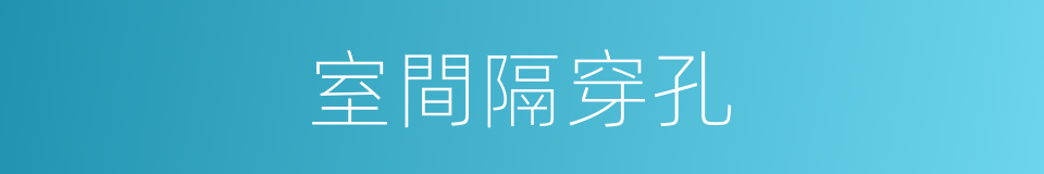 室間隔穿孔的同義詞