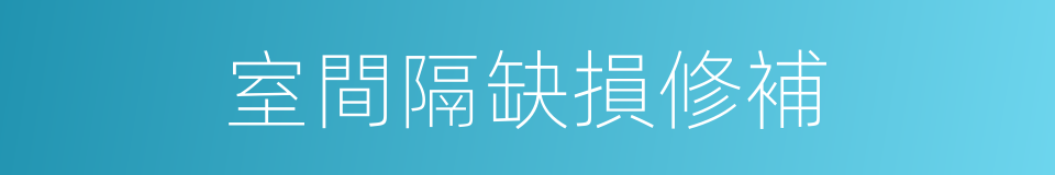 室間隔缺損修補的同義詞