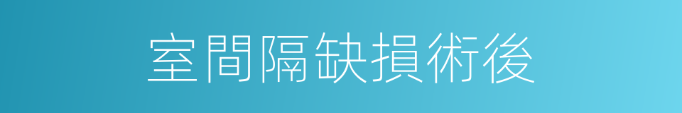 室間隔缺損術後的同義詞