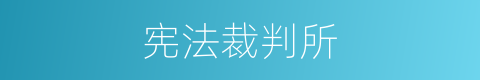 宪法裁判所的同义词