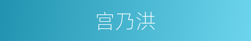 宫乃洪的同义词