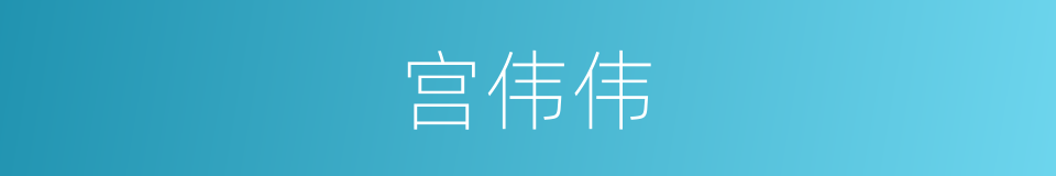 宫伟伟的同义词