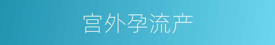 宫外孕流产的同义词