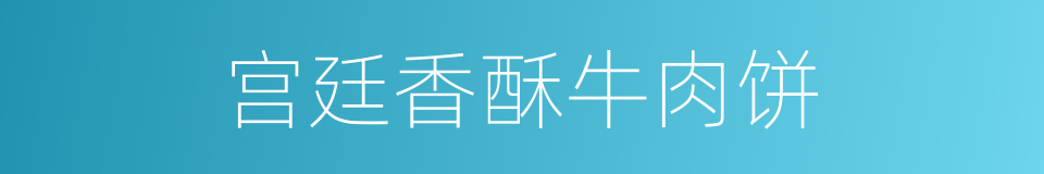 宫廷香酥牛肉饼的同义词