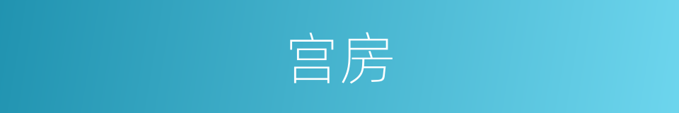 宫房的意思
