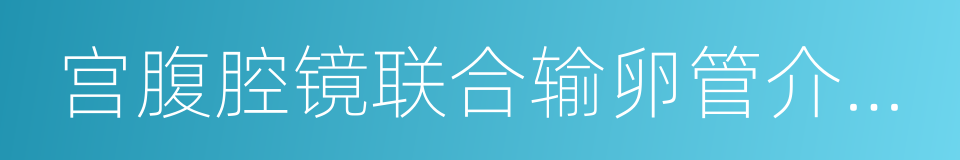 宫腹腔镜联合输卵管介入复通术的同义词