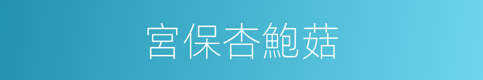 宮保杏鮑菇的同義詞