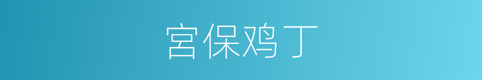 宮保鸡丁的同義詞