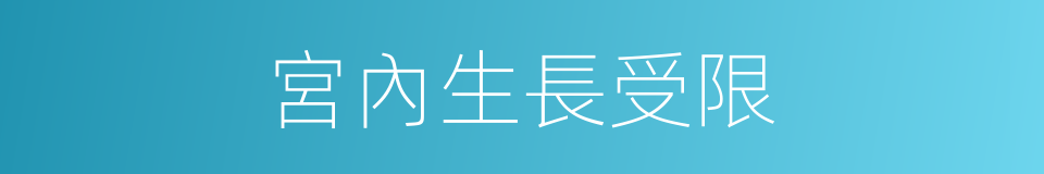 宮內生長受限的同義詞
