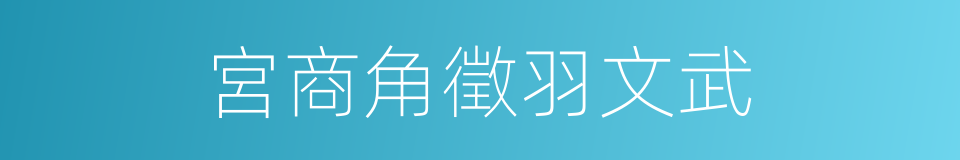 宮商角徵羽文武的意思