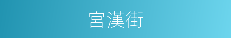 宮漢街的同義詞