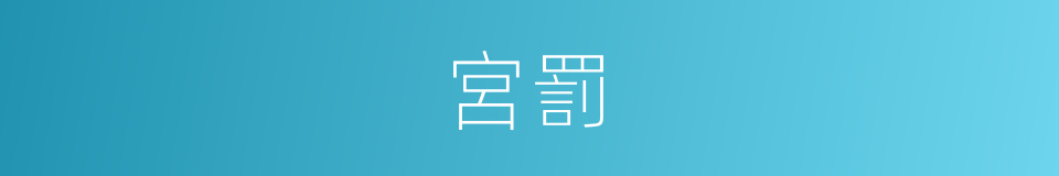 宮罰的意思