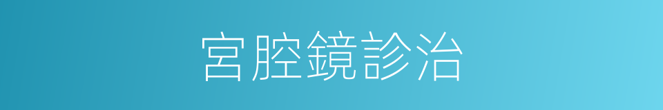 宮腔鏡診治的同義詞