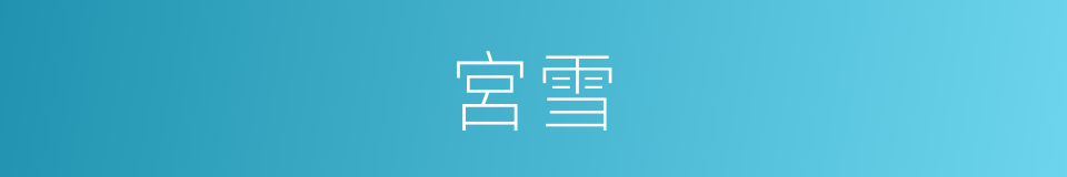 宮雪的同義詞