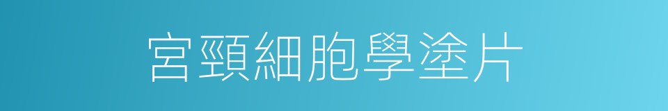 宮頸細胞學塗片的同義詞