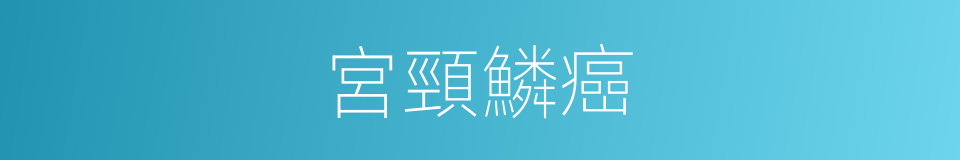 宮頸鱗癌的同義詞