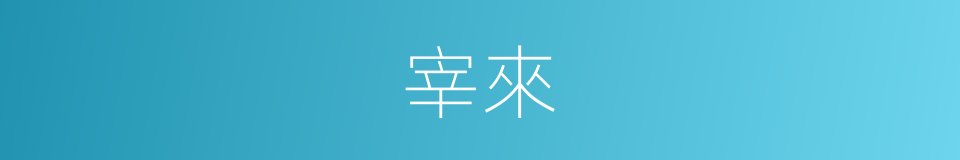 宰來的同義詞