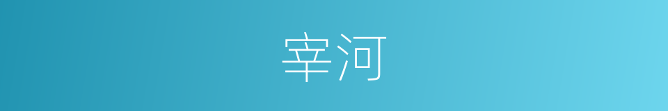 宰河的同义词