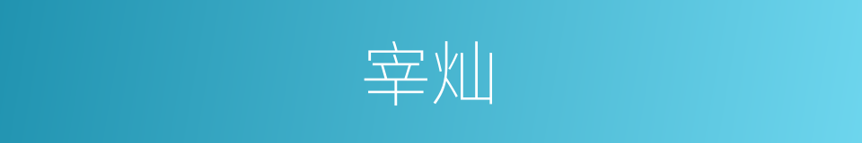 宰灿的同义词