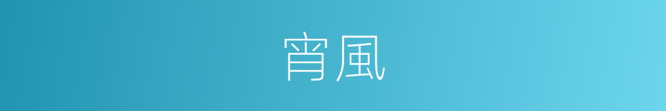 宵風的同義詞