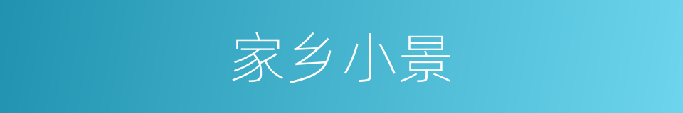 家乡小景的同义词