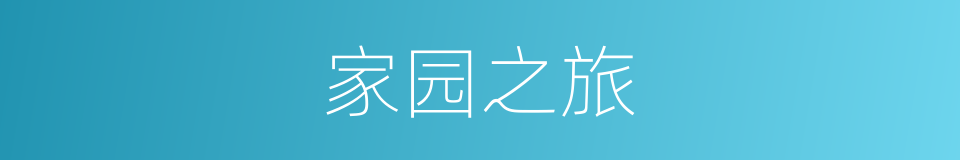 家园之旅的同义词