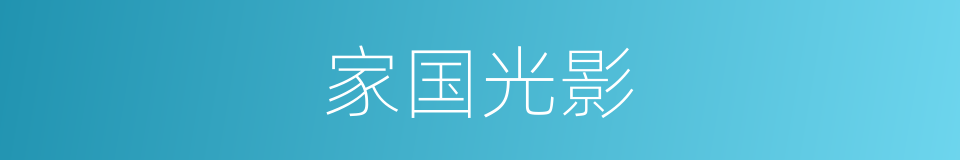 家国光影的同义词