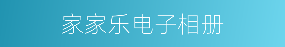 家家乐电子相册的同义词