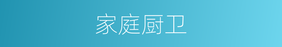 家庭厨卫的同义词