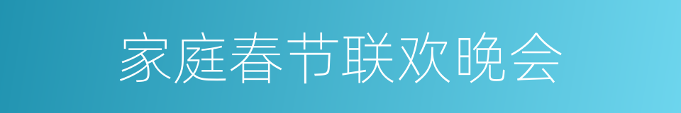 家庭春节联欢晚会的同义词
