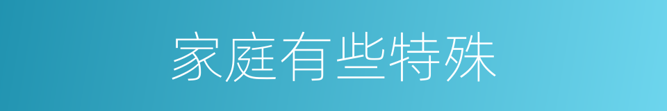 家庭有些特殊的同义词
