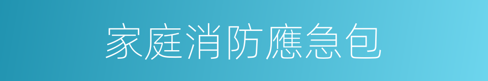 家庭消防應急包的同義詞